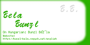 bela bunzl business card